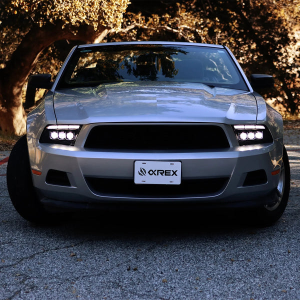 AlphaRex 2013 - 2014 Ford Mustang NOVA-Series LED Projector Headlights Blk w/Activ Lght & Seq.Sig / SB DRL