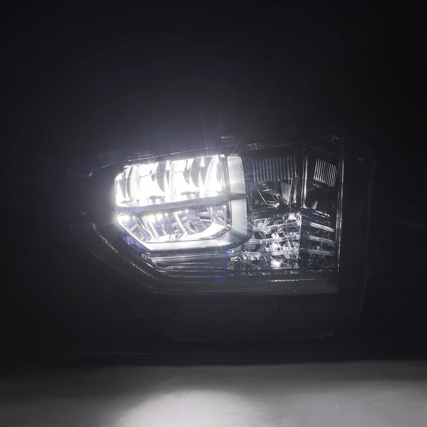 AlphaRex 2014 - 2021 Toyota Tundra MK II LUXX Series Crystal Headlights Alpha Black