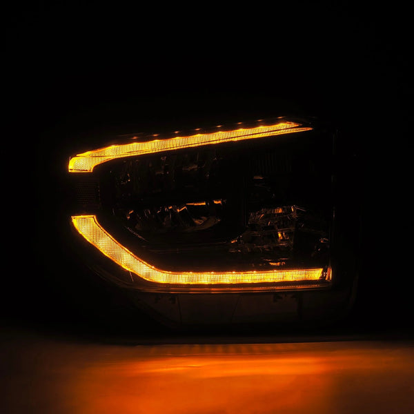 AlphaRex 2014 - 2021 Toyota Tundra MK II LUXX Series Crystal Headlights Alpha Black