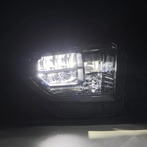 AlphaRex 2014 - 2021 Toyota Tundra MK II LUXX Series Crystal Headlights Alpha Black