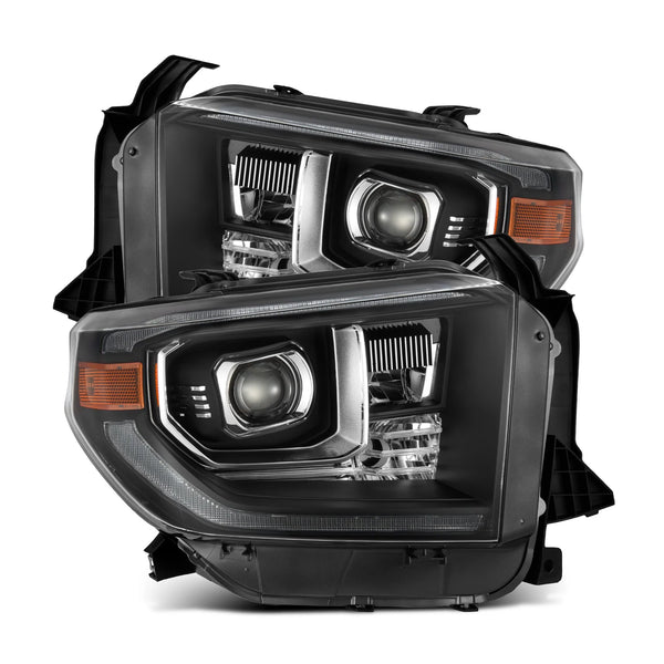 AlphaRex 2014 - 2021 Toyota Tundra PRO-Series Projector Headlights Black w/Seq. Sig. + DRL