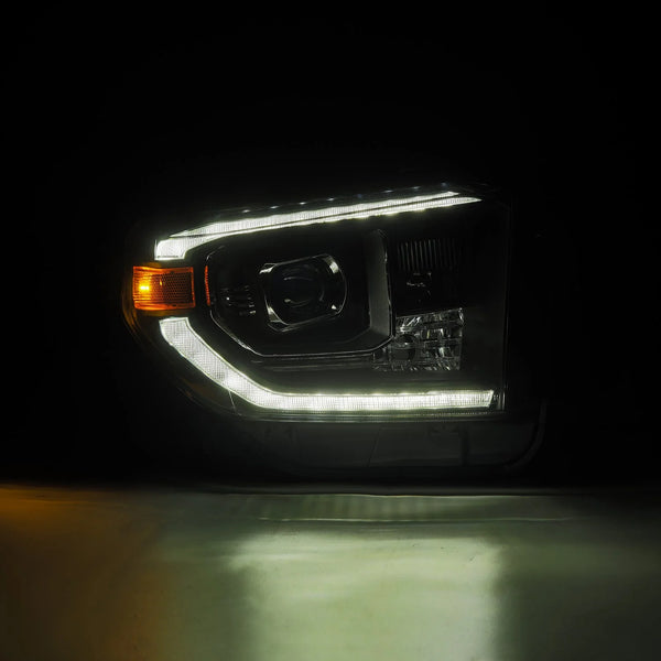 AlphaRex 2014 - 2021 Toyota Tundra PRO-Series Projector Headlights Black w/Seq. Sig. + DRL
