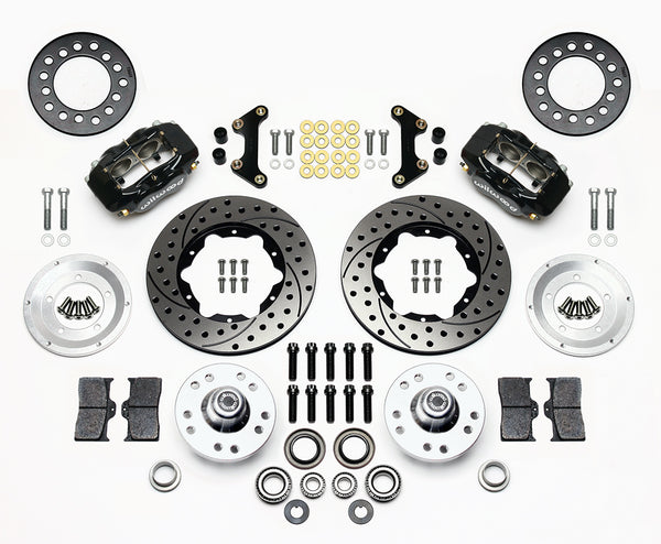 Wilwood Forged Dynalite Front Kit 11.00in Drilled 49-54 Chevy / 53-62 Corvette Big Brake Kit ( BBK )
