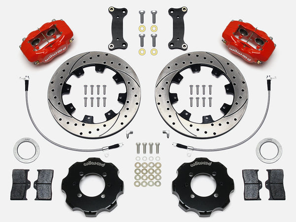Wilwood Forged Dynalite Front Hat Big Brake Kit 12.19in Drilled Red 2016 - 2023 Mazda MX5 Miata w/ Lines