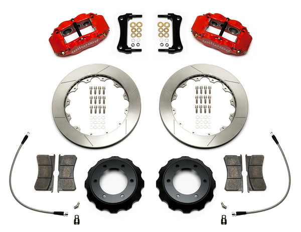Wilwood Narrow Superlite Red 6R Front Big Brake Kit 12.88in Slotted Rotor w/ Lines 2005 - 2015 Toyota Tacoma