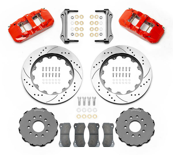 Wilwood AERO6 Front Big Brake Kit 14.00in Drilled Red Rotor - 1997 - 2013 Chevrolet Corvette C5/C6/Z06