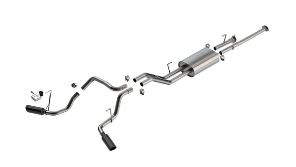 Borla 2007 - 2021 Toyota Tundra 4.6L/5.7L Cat-Back Touring SS Catback Exhaust w/ Black Chrome Tips