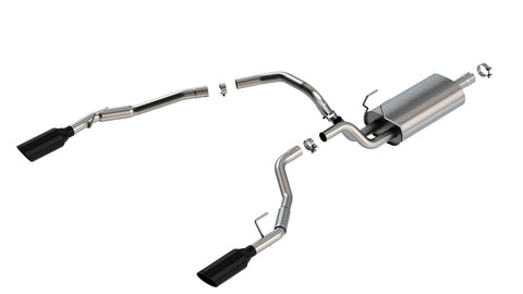 Borla 2009-2024 Ram 1500 Cat-Back Exhaust System Touring Black Tips Through Bumper Part # 140552BC