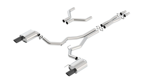 Borla 2015 - 2017 Ford Mustang GT 5.0L V8 S-Type Catback Exhaust - Black Tips