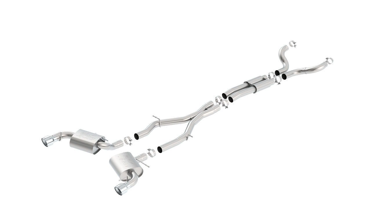 Borla 2016 - 2023 Chevy Camaro SS 6.2L ATAK Catback Single Split Rear Exit Exhaust w/Single Tips