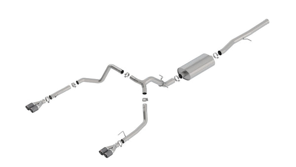 Borla 2019 + Chevrolet Silverado/GMC Sierra 1500 6.2L SS Touring Catback Exhaust - Carbon Fiber Tips