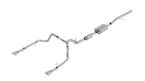 Borla 2019-2023 Chevrolet Silverado 1500 / Sierra 1500 Cat-Back Exhaust System S-Type Part # 140783 Square Tips