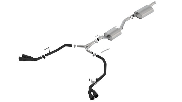 Borla 2020-2026 Jeep Gladiator Cat-Back Exhaust System Touring Black Tips Part # 140814CB
