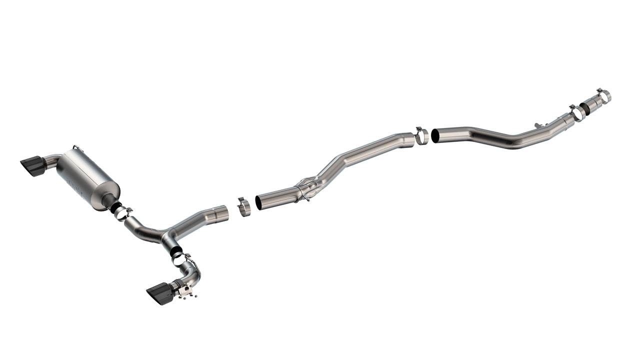 Borla 2020 + Toyota GR Supra ATAK Cat-Back Exhaust System w/ Black Chrome Tips