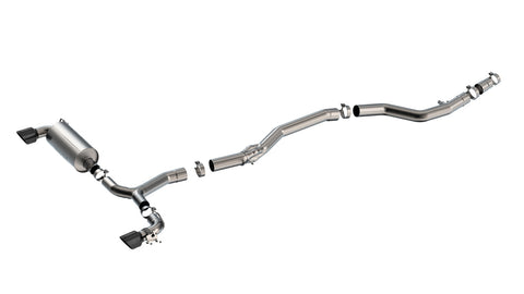 Borla 2020 + Toyota GR Supra ATAK Cat-Back Exhaust System w/ Black Chrome Tips