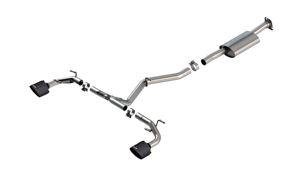 Borla 2022+ Subaru BRZ/Toyota GR86 2.4L S-Type Cat-Back System Carbon Fiber Tips