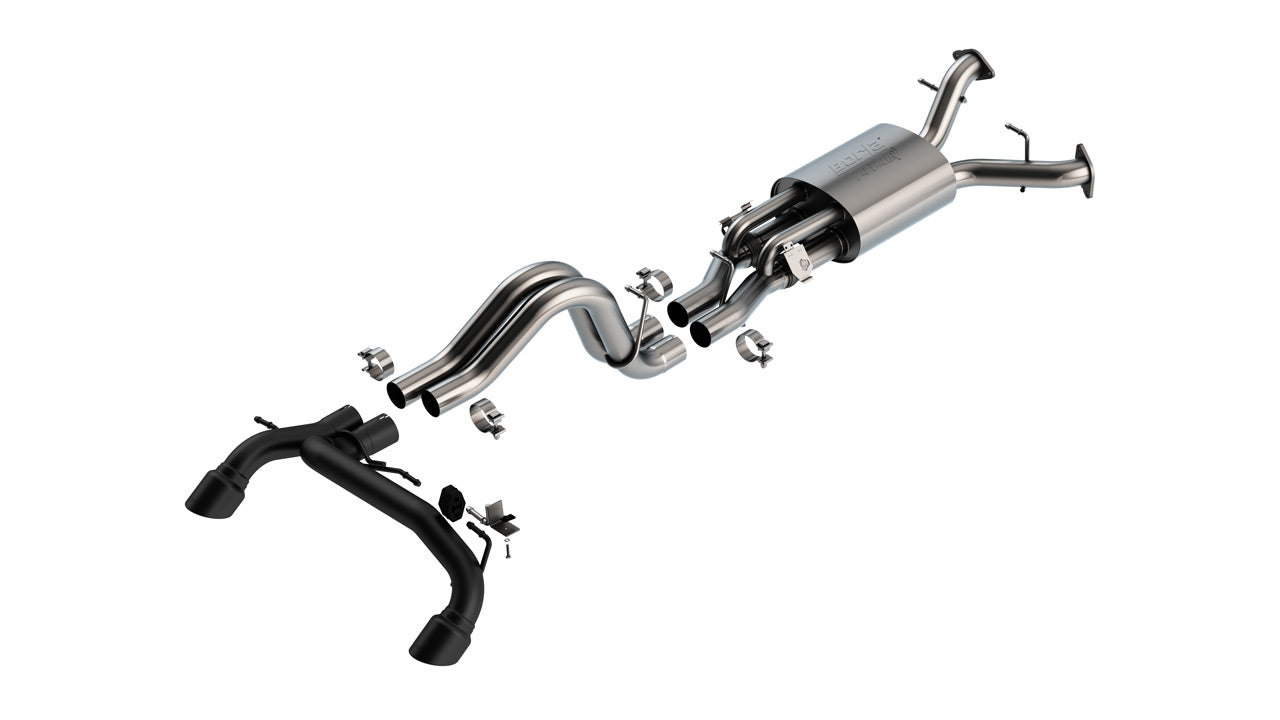 Borla 2022 + Ford Bronco Raptor V6 Turbo AT 2WD / 4WD ATAK Catback Exhaust w/ 4in Black Coated Tips