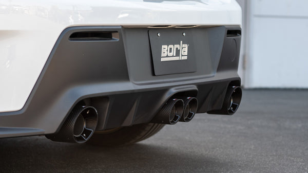 Borla 2023 + Toyota GR Corolla ATAK Cat Back System - Carbon Fiber & Black Anodized