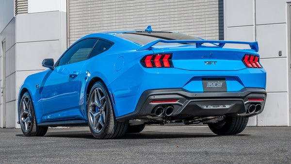 Borla 2024 + Ford Mustang GT 5.0L V8 w/ Active Exhaust S-Type Cat-Back Exhaust System - Black Chrome