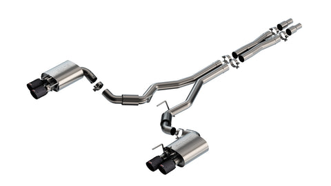 Borla 2024 + Ford Mustang GT 5.0L V8 w/ Active Exhaust S-Type Cat-Back Exhaust System - Carbon Fiber