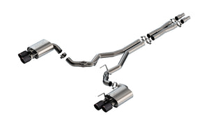 Borla 2024 + Ford Mustang GT 5.0L V8 w/ Active Exhaust ATAK Cat-Back Exhaust System - Carbon Fiber