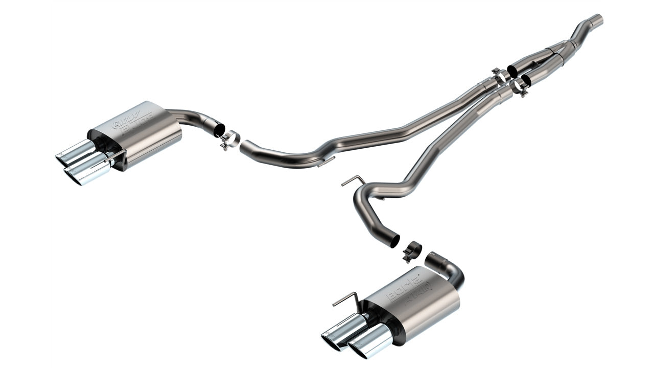 Borla 2024 + Ford Mustang Ecoboost 2.3L Cat-Back Exhaust System ATAK w/ Quad Tip - Non-Active