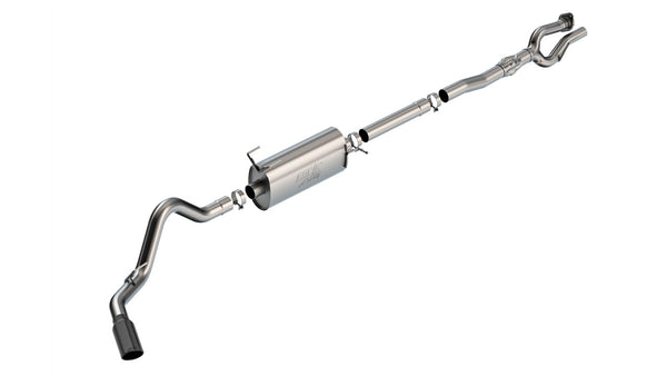 Borla 2020 - 2026 Ford F250/F350 Super Duty 7.3L V8 4dr 2.75in-3in ATAK Cat-Back Exhaust - Black Chrome