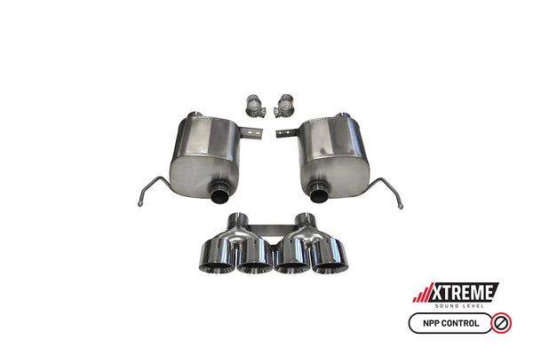 Corsa 2014 - 2019 Corvette C7 Coupe 6.2L V8 AT/MT 2.75in Valve-Back Dual Rear Exit Polished Xtreme Exhaust