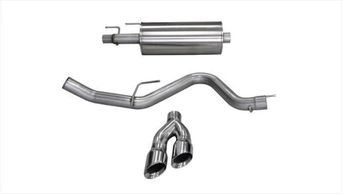 Corsa 2015 - 2020 Ford F-150 2.7L 3.5L Ecoboost (Super Crew Cab) Polished Sport Single Side Dual 4in Tips Catback Exhaust