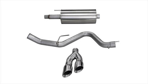 Corsa 2015 - 2020 Ford F-150 5.0L V8 (Super Crew Cab) Polished Sport Single Side Dual 4in Tips Catback Exhaust