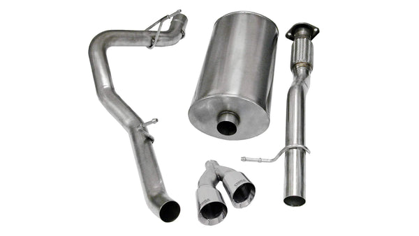 Corsa 2009 - 2014 Chevrolet Suburban / Yukon XL / 2009 - 2013 Avalanche 5.3L V8 Polished Sport Cat-Back Exhaust
