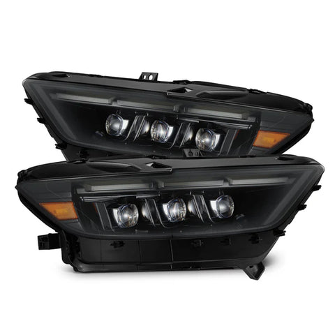 AlphaRex 2015 - 2017 Ford Mustang / 2018 - 2020 GT350 / GT500 NOVA LED Proj Headlights Alpha Black