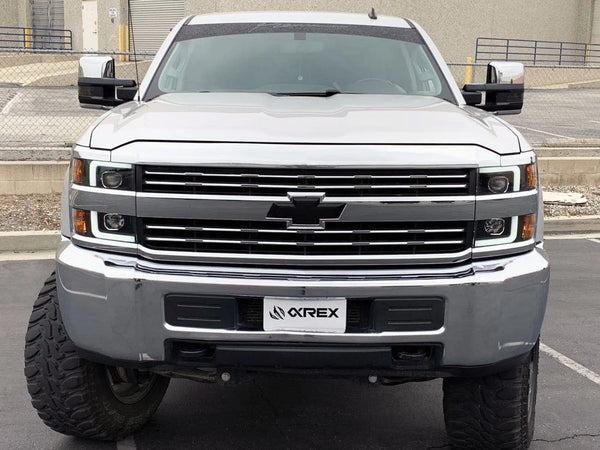 AlphaRex 2015 - 2019 Chevy Silverado 2500/3500 LUXX-Series Proj. Headlights Black w/Actv SeqSig & SBDRL