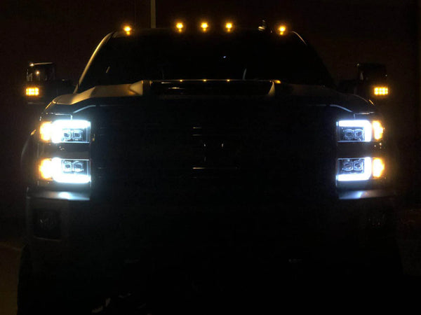 AlphaRex 2015 - 2019 Chevy Silverado 2500HD / 3500HD NOVA LED Proj Headlights Plank Style Chrome w/Activ Light/Seq Signal/DRL