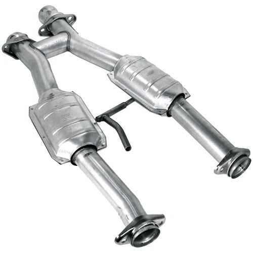 BBK 79-93 Mustang 5.0 Short Mid H Pipe With Catalytic Converters 2-1/2 For BBK Long Tube Headers