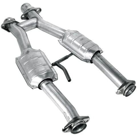 BBK 79-93 Mustang 5.0 Short Mid H Pipe With Catalytic Converters 2-1/2 For BBK Long Tube Headers