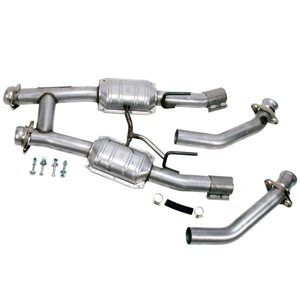 BBK 86-93 Mustang 5.0 High Flow H Pipe With Catalytic Converters - 2-1/2