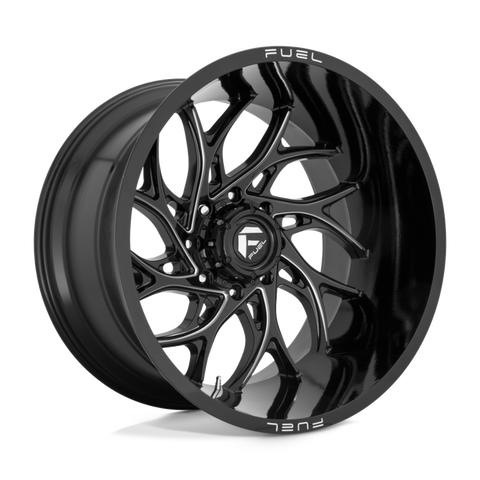 Fuel Offroad D741 RUNNER Gloss Black Milled 22x12 -44 8x165.1mm 125.1mm