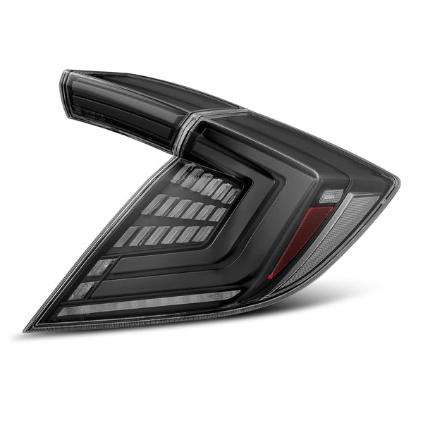 AlphaRex 2016 - 2021  Honda Civic Hatchback / Type-R FK8 Nova-Series LED Tail Lights (Pair) - Alpha Black