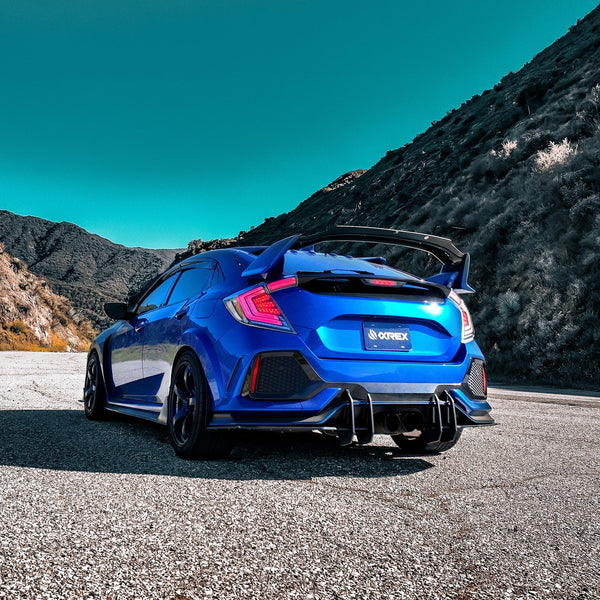 AlphaRex 2016 - 2021  Honda Civic Hatchback / Type-R FK8 Nova-Series LED Tail Lights (Pair) - Alpha Black