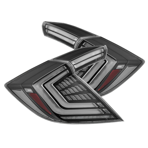 AlphaRex 2016 - 2021 Honda Civic Hatchback / Type-R FK8 Nova-Series LED Tail Lights (Pair) - Black