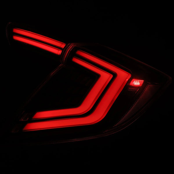 AlphaRex 2016 - 2021 Honda Civic Hatchback / Type-R FK8 Nova-Series LED Tail Lights (Pair) - Black
