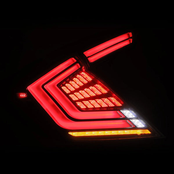 AlphaRex 2016 - 2021 Honda Civic Hatchback / Type-R FK8 Nova-Series LED Tail Lights - Black Smoke