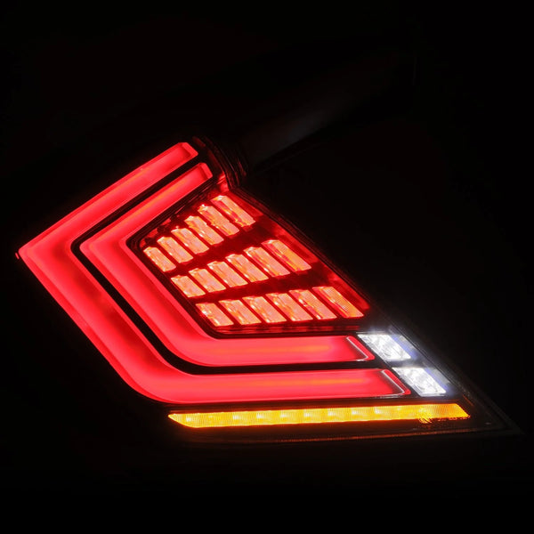 AlphaRex 2016 - 2021 Honda Civic Hatchback / Type-R FK8 Nova-Series LED Tail Lights - Black Smoke