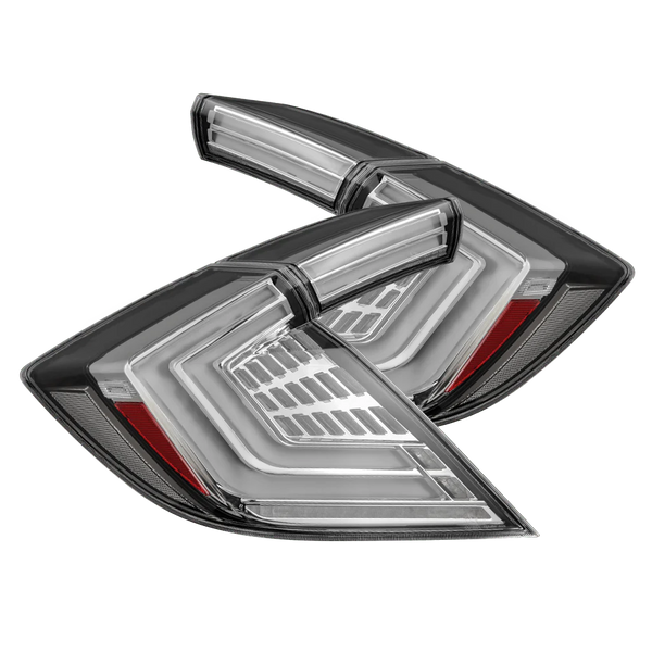 AlphaRex 2016 - 2021 Honda Civic Hatchback / Type-R FK8 Nova-Series LED Tail Lights (Pair) - Clear