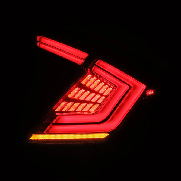 AlphaRex 2016 - 2021 Honda Civic Hatchback / 2017 - 2021 Type-R FK8 Nova-Series LED Tail Lights - Clear Smoke