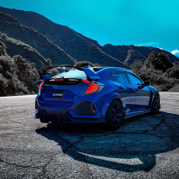 AlphaRex 2016 - 2021 Honda Civic Hatchback / 2017 - 2021 Type-R FK8 Nova-Series LED Tail Lights - Clear Smoke