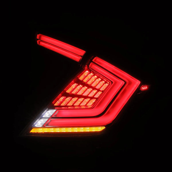 AlphaRex 2016 - 2021 Honda Civic Hatchback / 2017 - 2021 Type-R FK8 Nova-Series LED Tail Lights - Clear Smoke