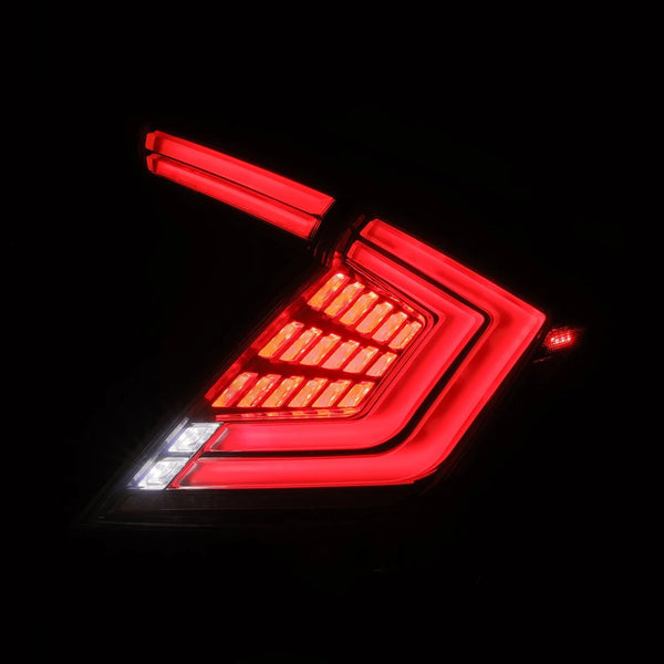 AlphaRex 2016 - 2021 Honda Civic Hatchback / 2017 - 2021 Type-R FK8 Nova-Series LED Tail Lights - Clear Smoke