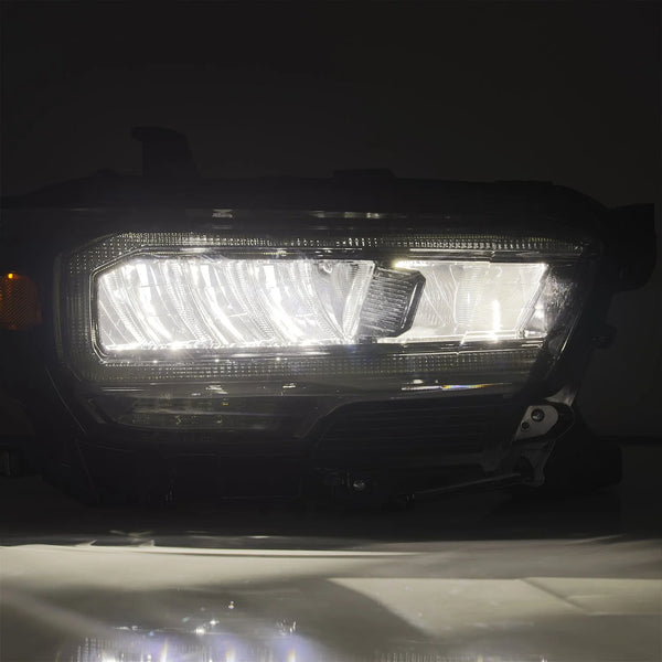 AlphaRex 2016 - 2023 Toyota Tacoma LUXX-Series LED Crystal Headlights - Alpha-Black